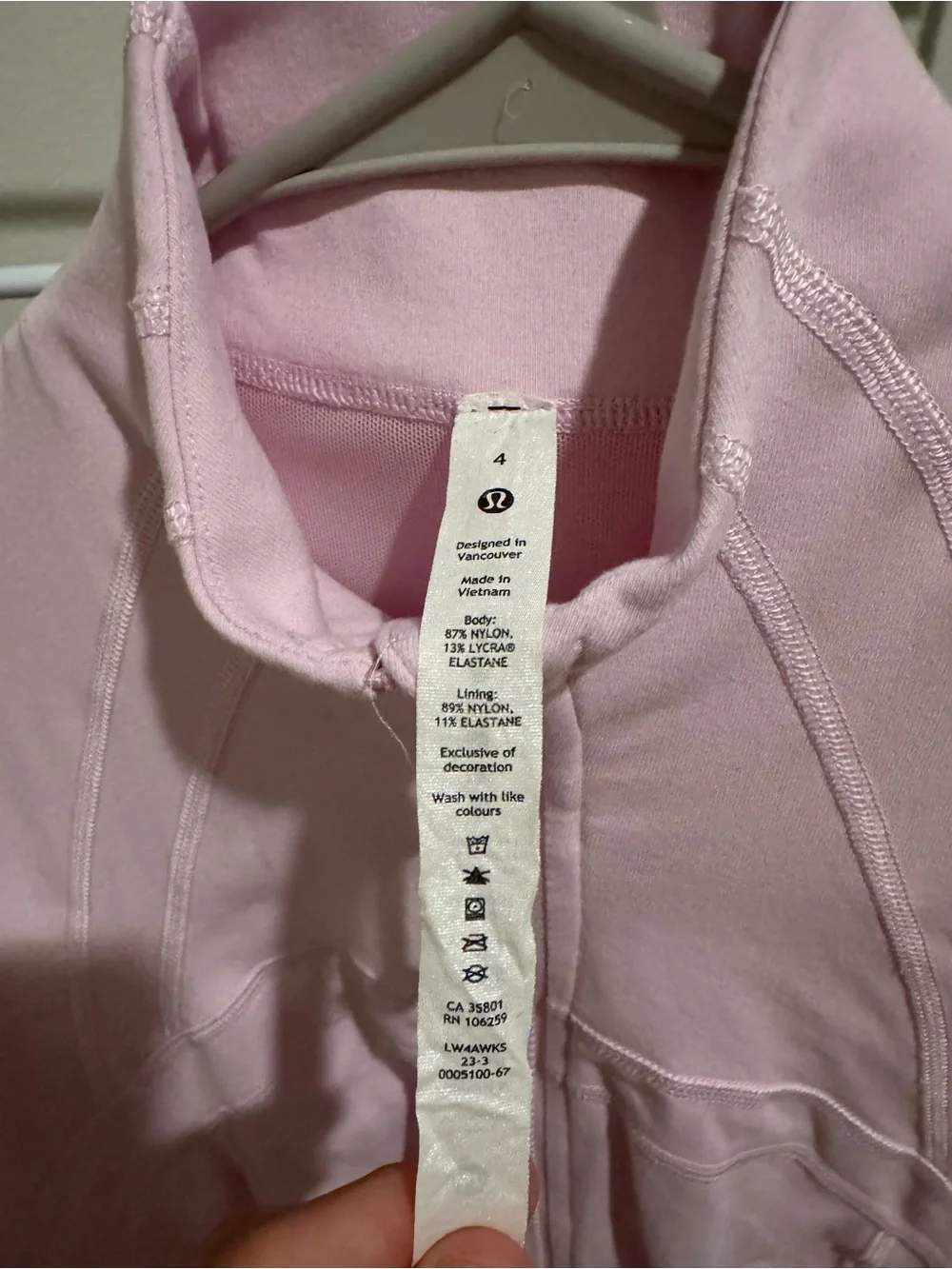 lululemon athletica Pale Pink Full-Zip Bomber Jacket